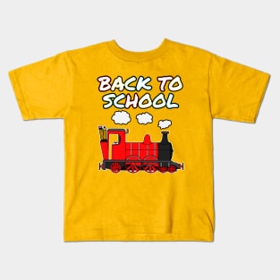 Back To School Steam Train (Red) Kids T-Shirt